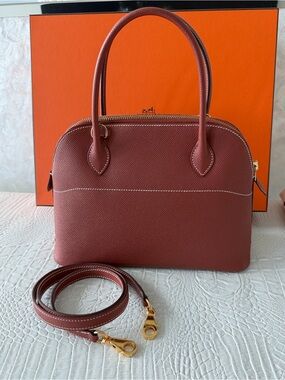 Hermès Bolide 27 Sienne Epsom Leather GHW – Stamp Y (2020) – Full Set